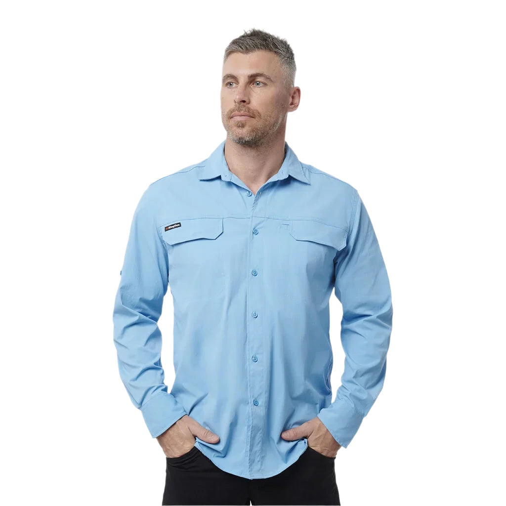 KingGee Drycool Lightweight Stretch Long Sleeve Work Shirt (K14023) - Ace Workwear