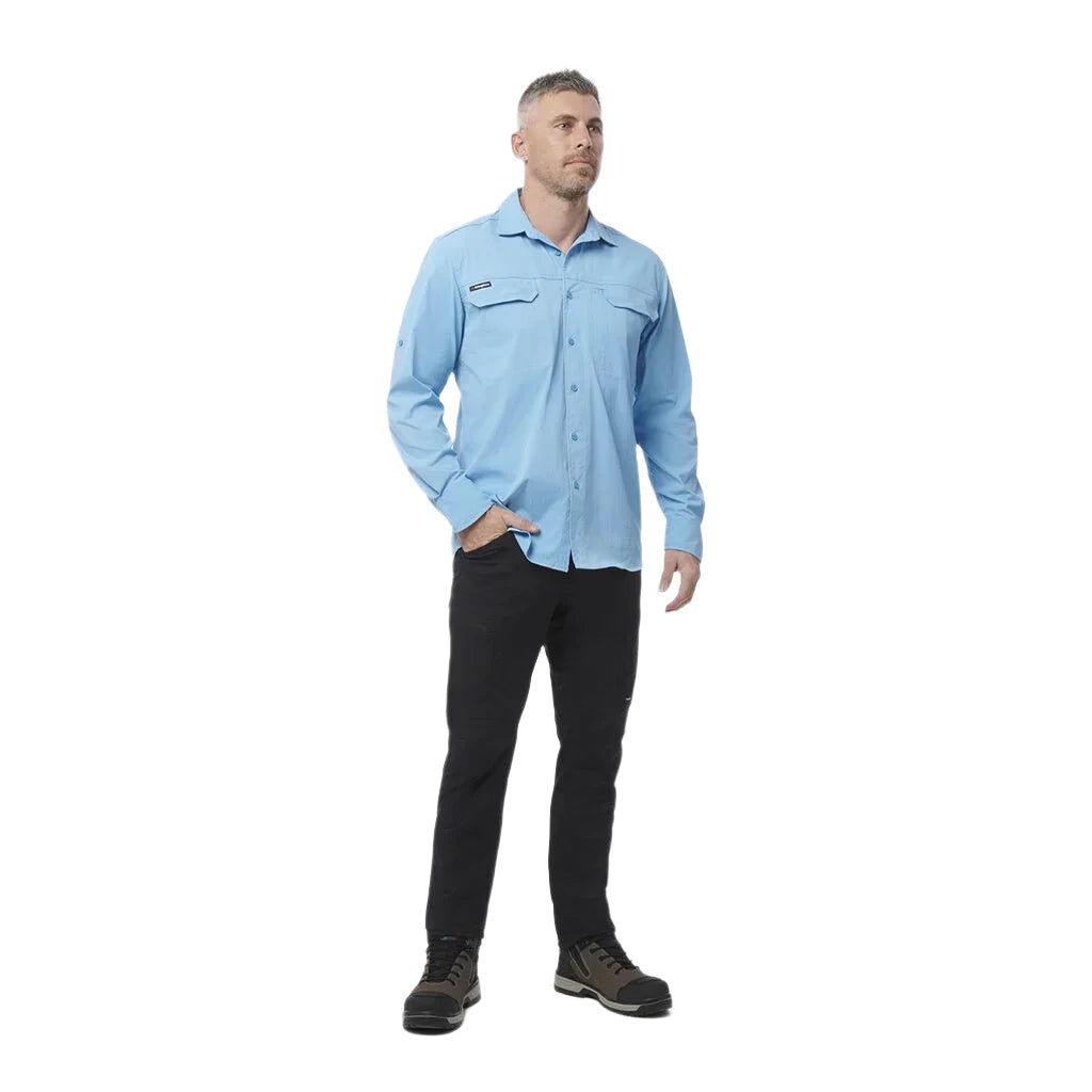 KingGee Drycool Lightweight Stretch Long Sleeve Work Shirt (K14023) - Ace Workwear