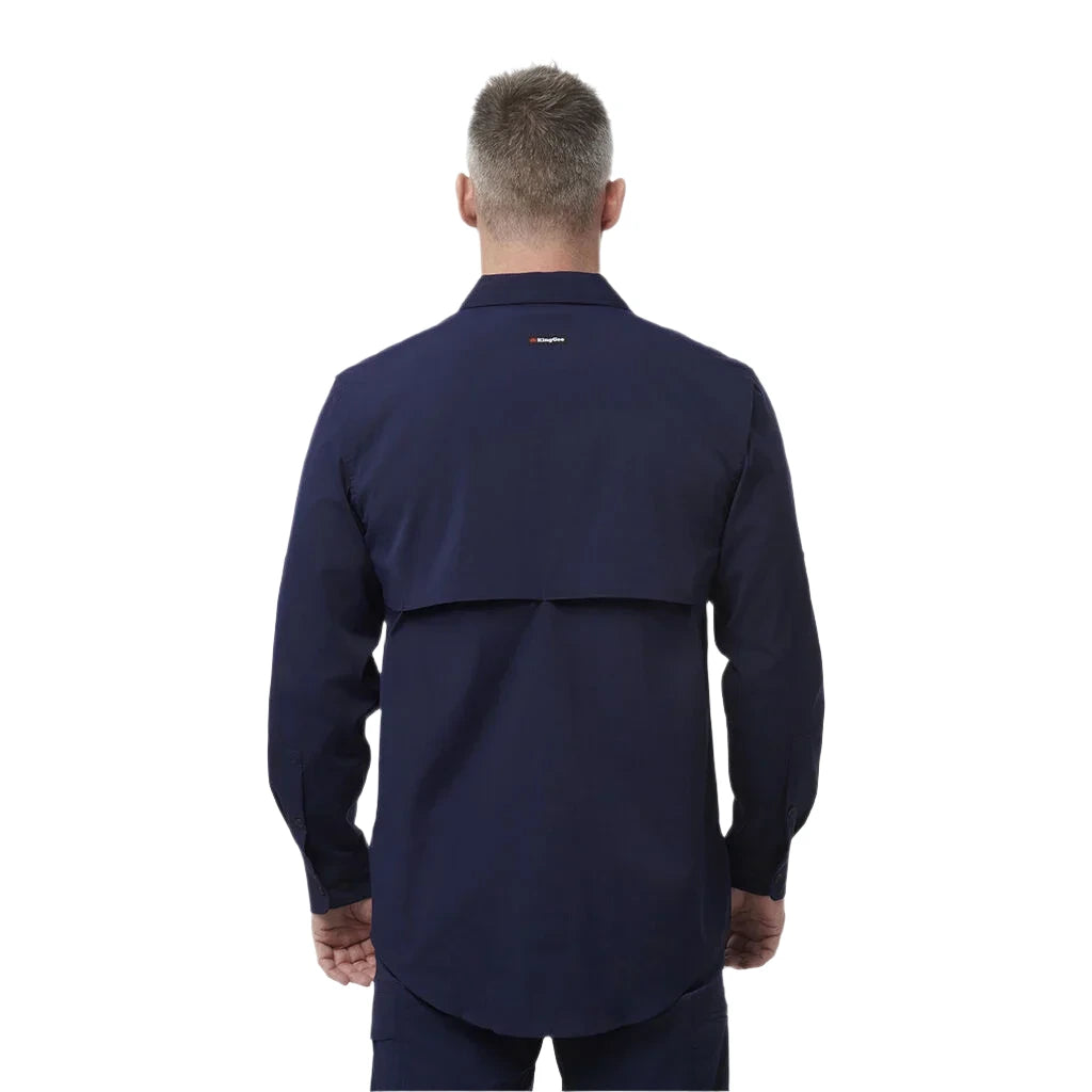 KingGee Drycool Lightweight Stretch Long Sleeve Work Shirt (K14023) - Ace Workwear