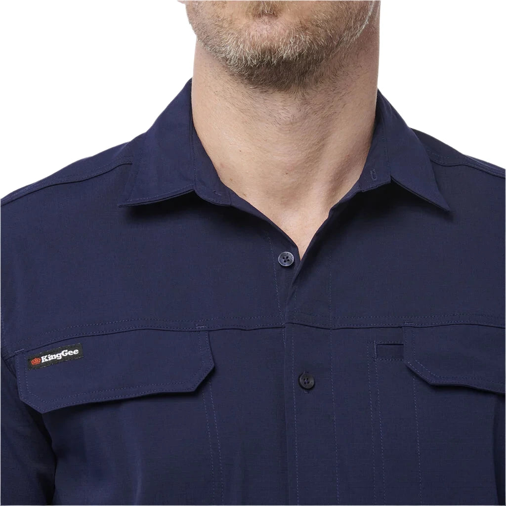 KingGee Drycool Lightweight Stretch Long Sleeve Work Shirt (K14023) - Ace Workwear