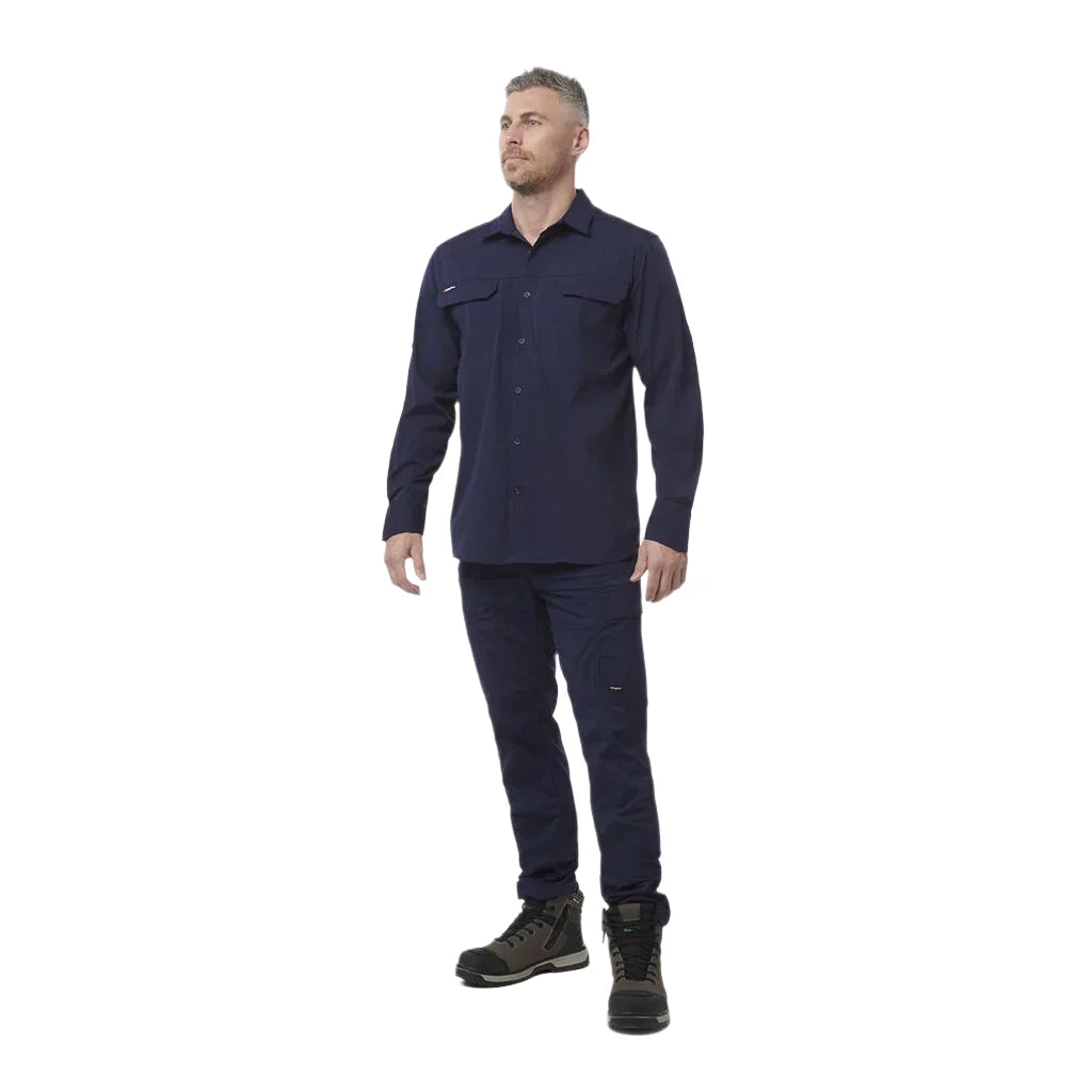 KingGee Drycool Lightweight Stretch Long Sleeve Work Shirt (K14023) - Ace Workwear