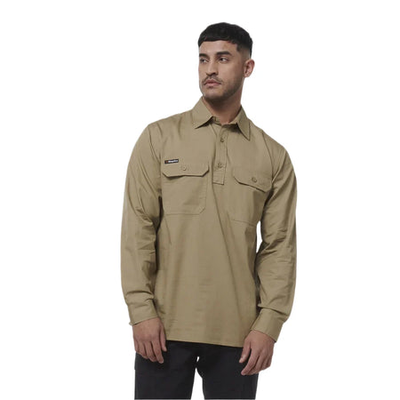 KingGee Workcool Vented Closed Front Shirt Long Sleeve (K14033) - Ace Workwear