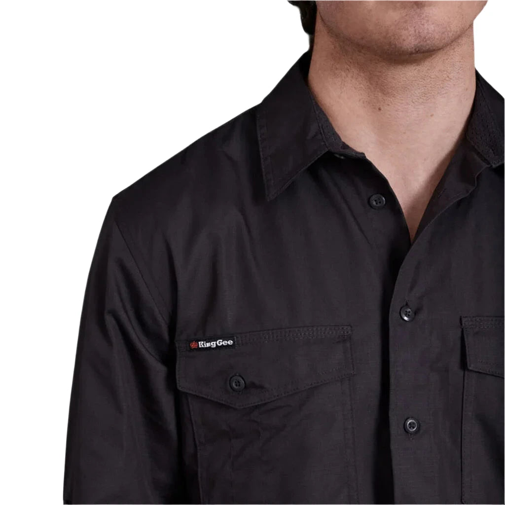 KingGee Workcool 2 Lightweight Ripstop Long Sleeve Work Shirt (K14820) - Ace Workwear