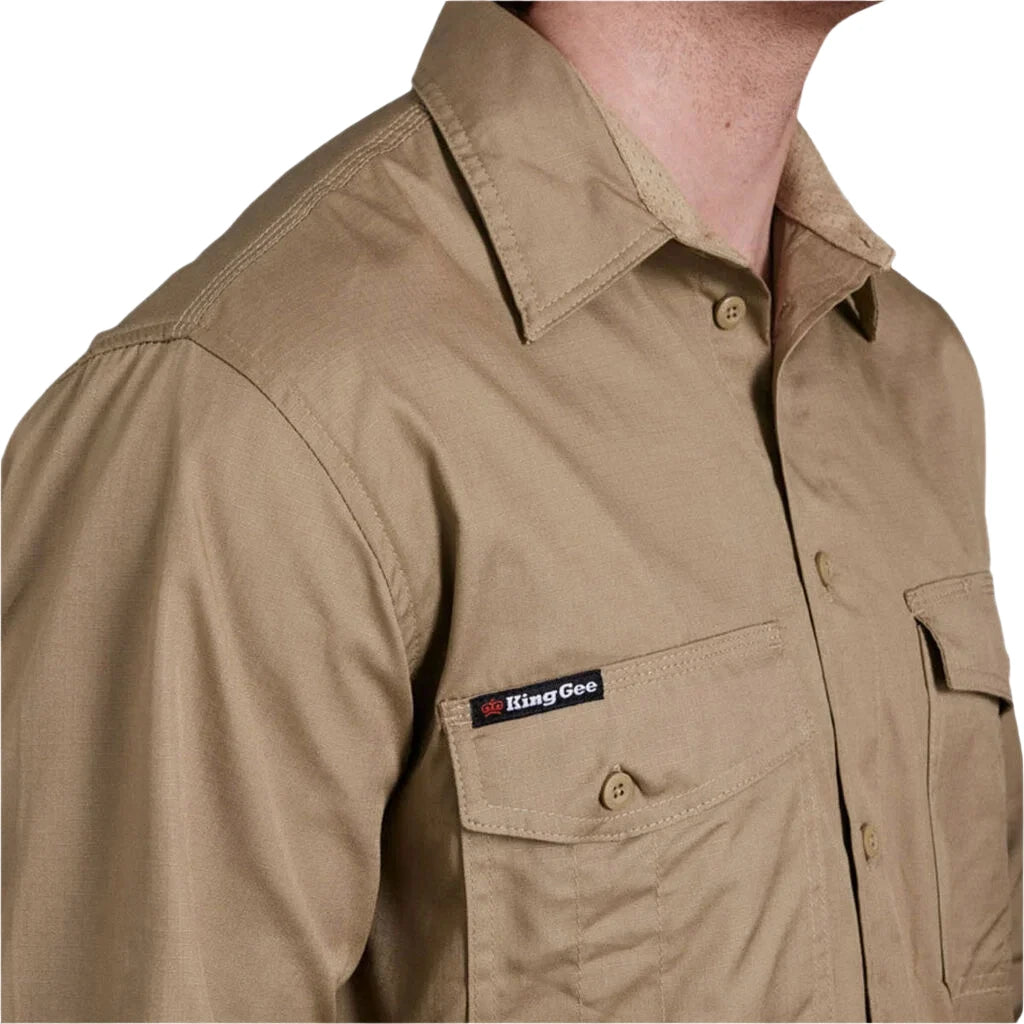 KingGee Workcool 2 Lightweight Ripstop Long Sleeve Work Shirt (K14820) - Ace Workwear