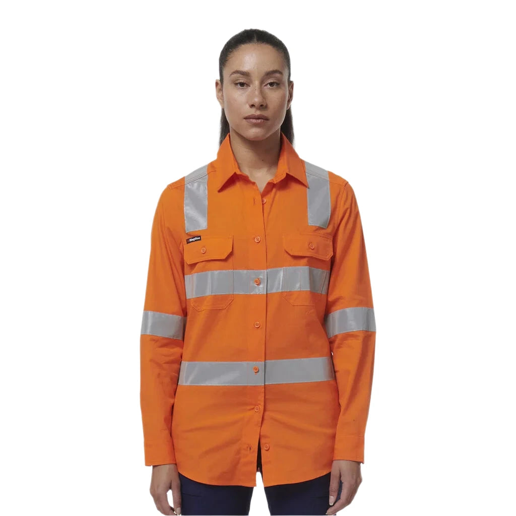 KingGee Women's Workcool Vented NSW Rail Shirt (K44203) - Ace Workwear
