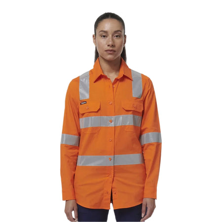 KingGee Women's Workcool Vented NSW Rail Shirt (K44203) - Ace Workwear