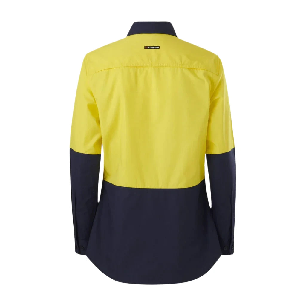 KingGee Women's Workcool Vented Spliced Shirt Long Sleeve (K44226) - Ace Workwear