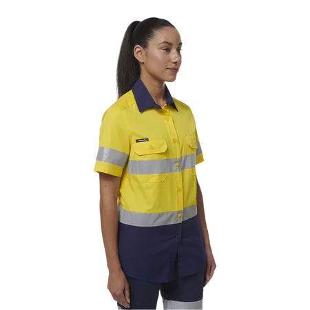 KingGee Women's Workcool Vented Reflective Short Sleeve Shirt (K44229) - Ace Workwear