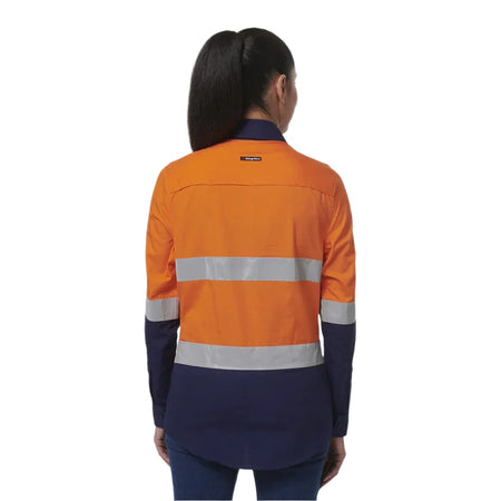 KingGee Women's Workcool Vented Closed Front Reflective Shirt (K44230) - Ace Workwear