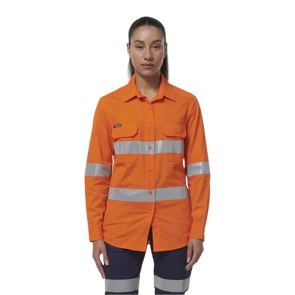 KingGee Women's Workcool Vented Reflective Shirt (K44231) - Ace Workwear