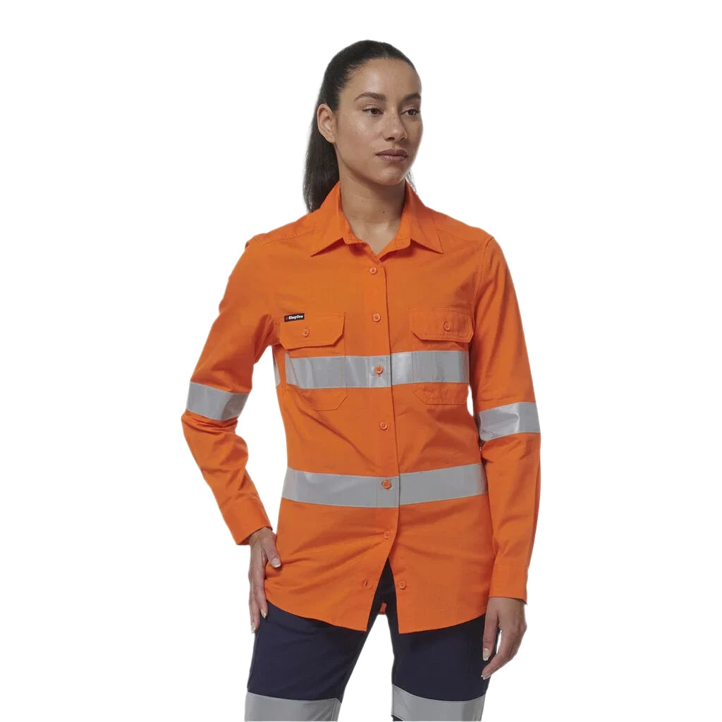 KingGee Women's Workcool Vented Reflective Shirt (K44231) - Ace Workwear