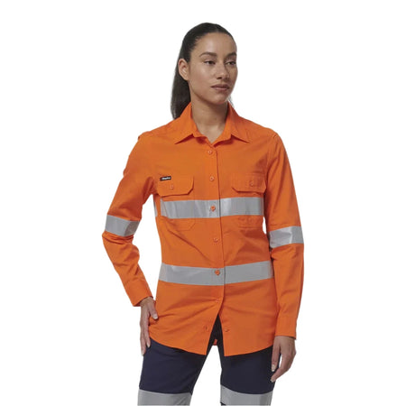 KingGee Women's Workcool Vented Reflective Shirt (K44231) - Ace Workwear