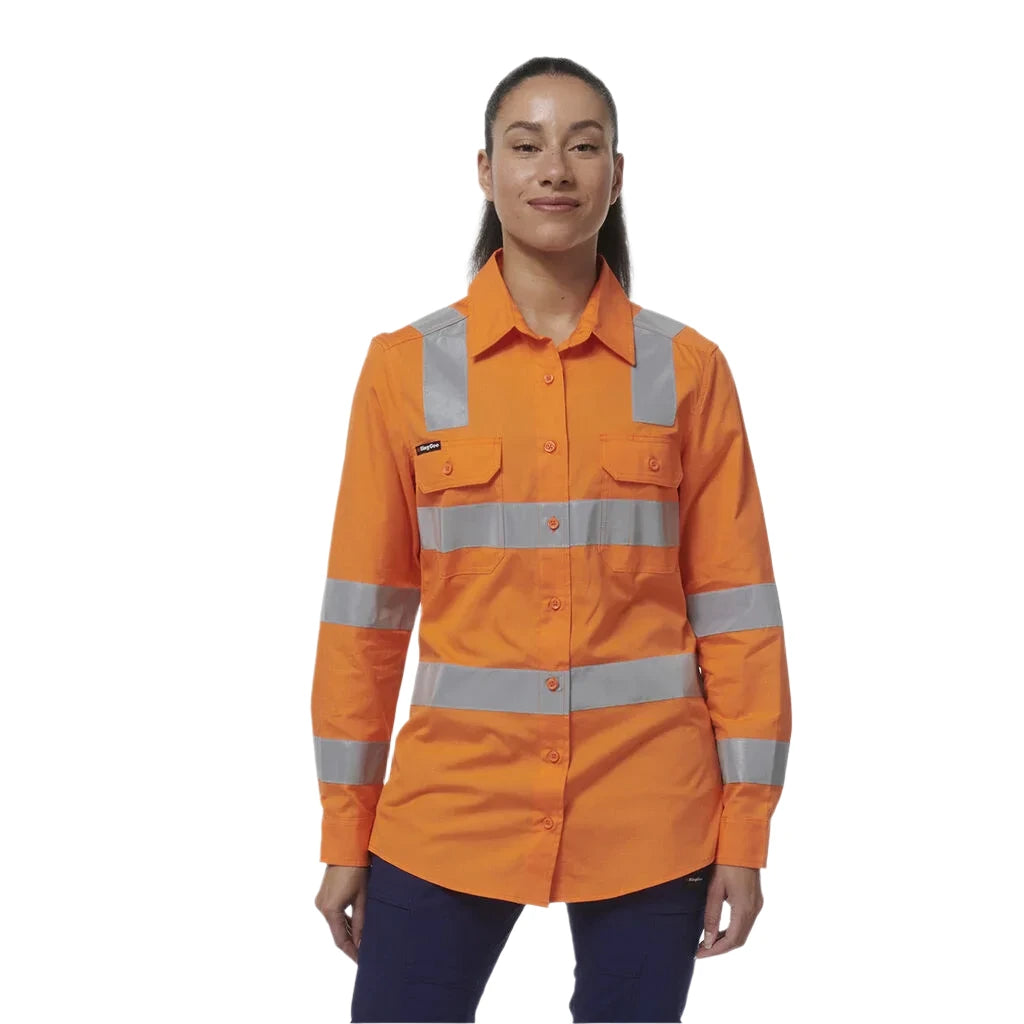 KingGee Women's Workcool Vented Vic Rail Shirt (K44232) - Ace Workwear