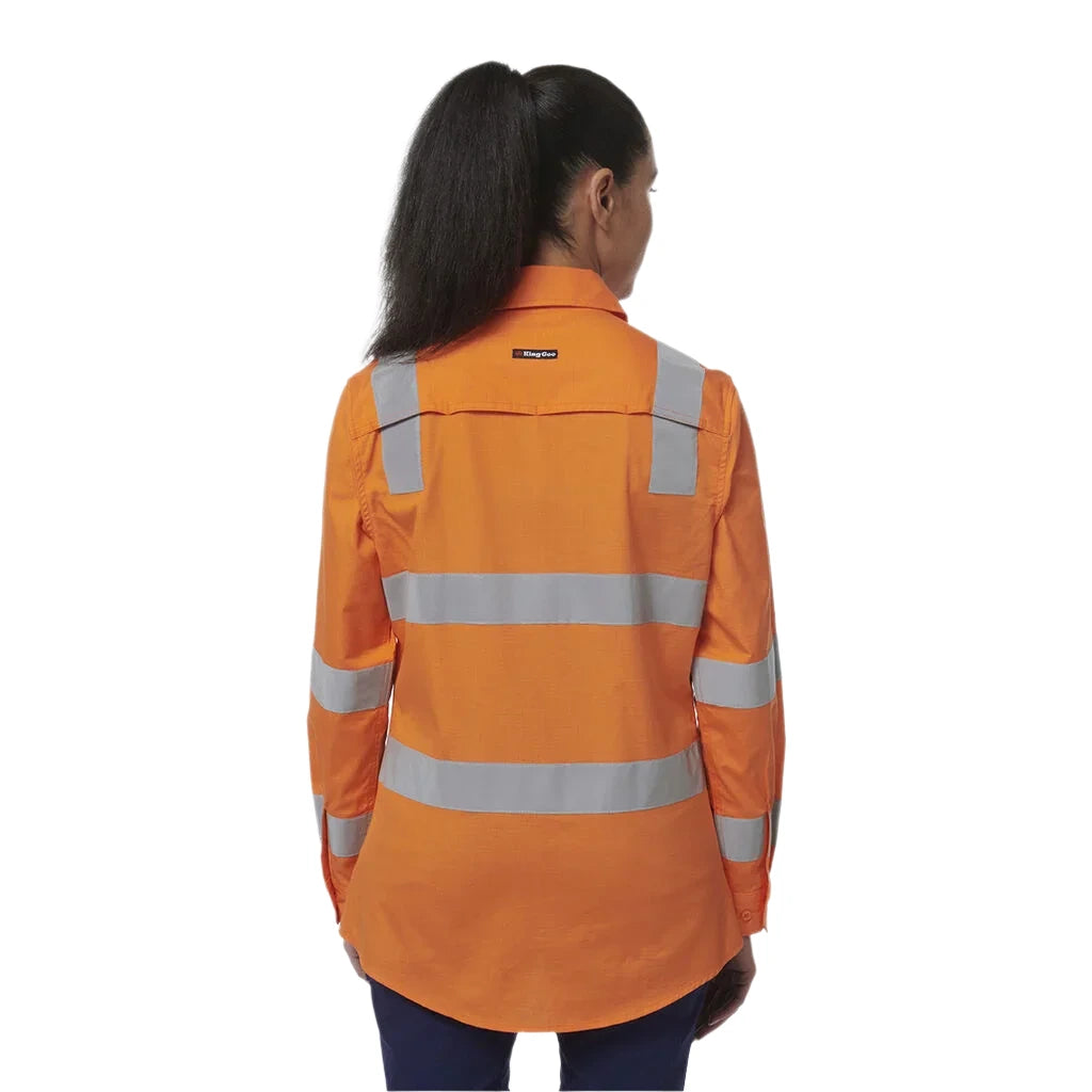 KingGee Women's Workcool Vented Vic Rail Shirt (K44232) - Ace Workwear