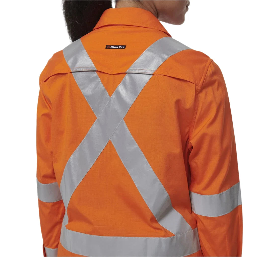 KingGee Women's Workcool Vented X Back Shirt (K44233) - Ace Workwear