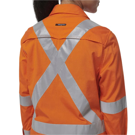 KingGee Women's Workcool Vented X Back Shirt (K44233) - Ace Workwear