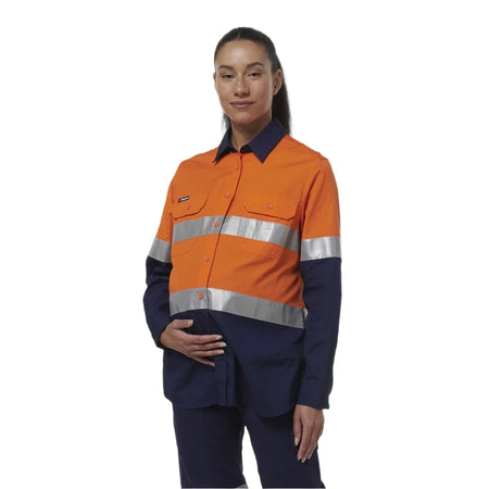 KingGee Women's Workcool Maternity Reflective Shirt (K44234) - Ace Workwear