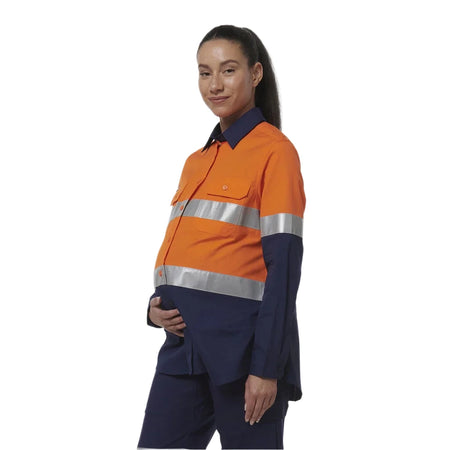 KingGee Women's Workcool Maternity Reflective Shirt (K44234) - Ace Workwear