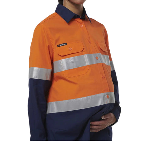 KingGee Women's Workcool Maternity Reflective Shirt (K44234) - Ace Workwear