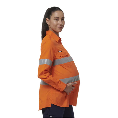 KingGee Women's Workcool Maternity Reflective Shirt (K44235) - Ace Workwear
