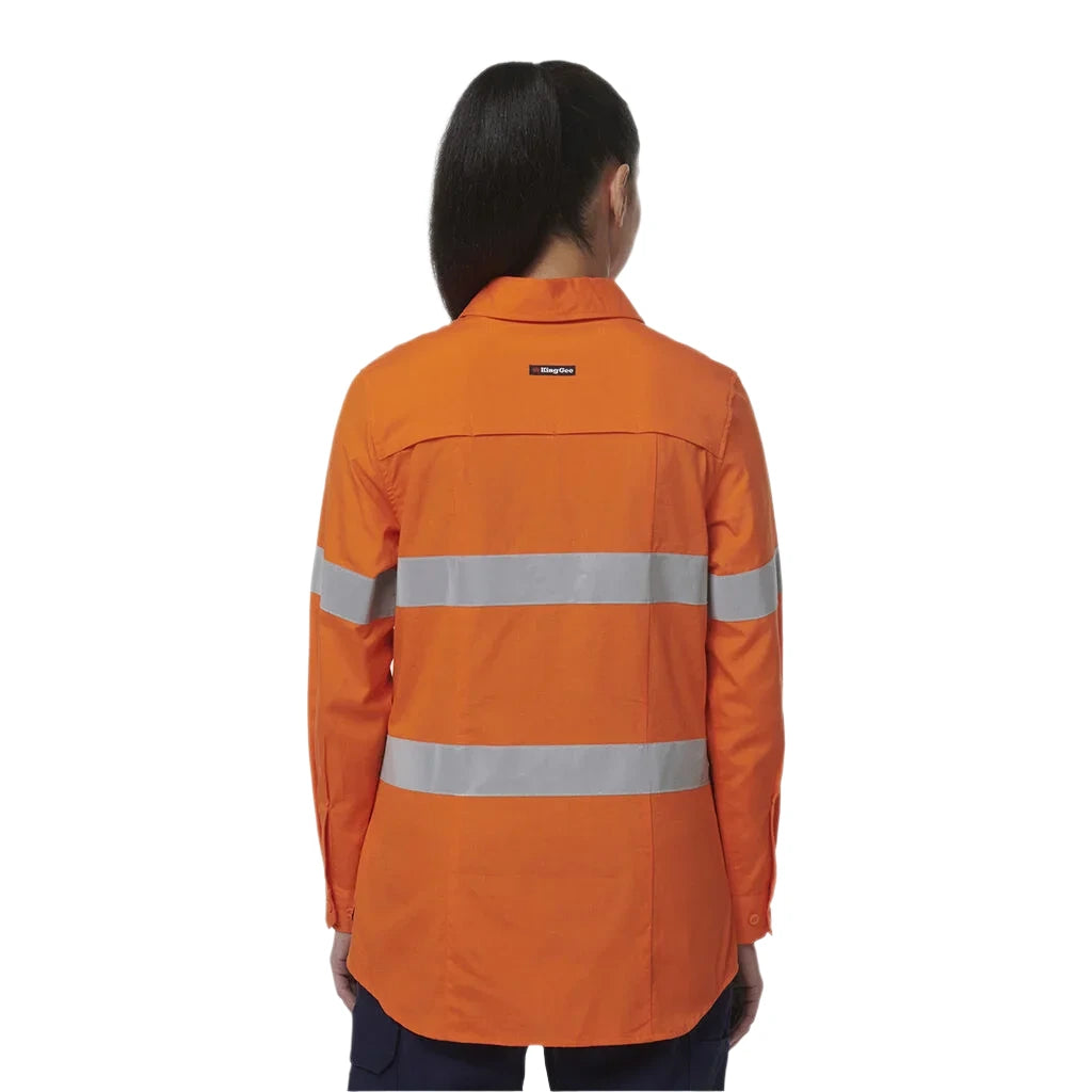 KingGee Women's Workcool Maternity Reflective Shirt (K44235) - Ace Workwear