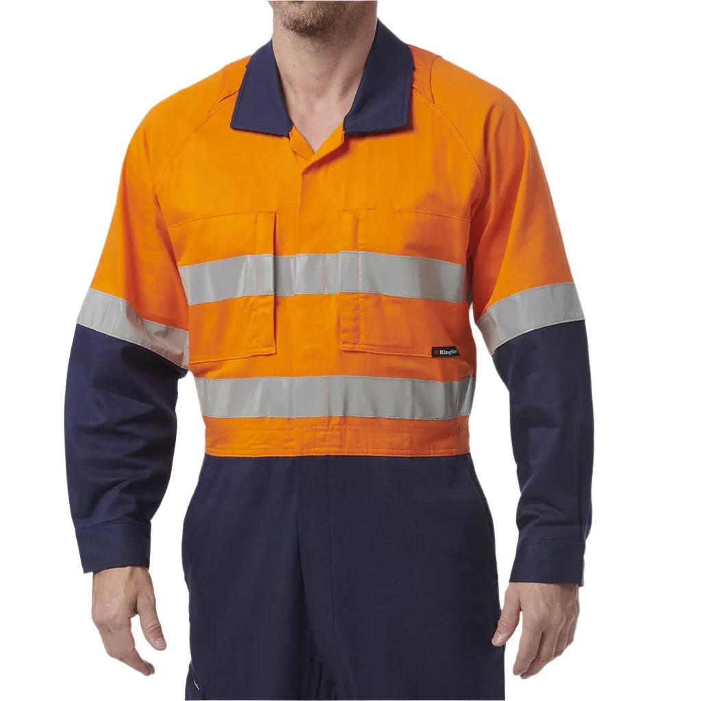 KingGee Workcool 2 Hi-Vis Reflective Two Tone Work Overalls (K51540) - Ace Workwear