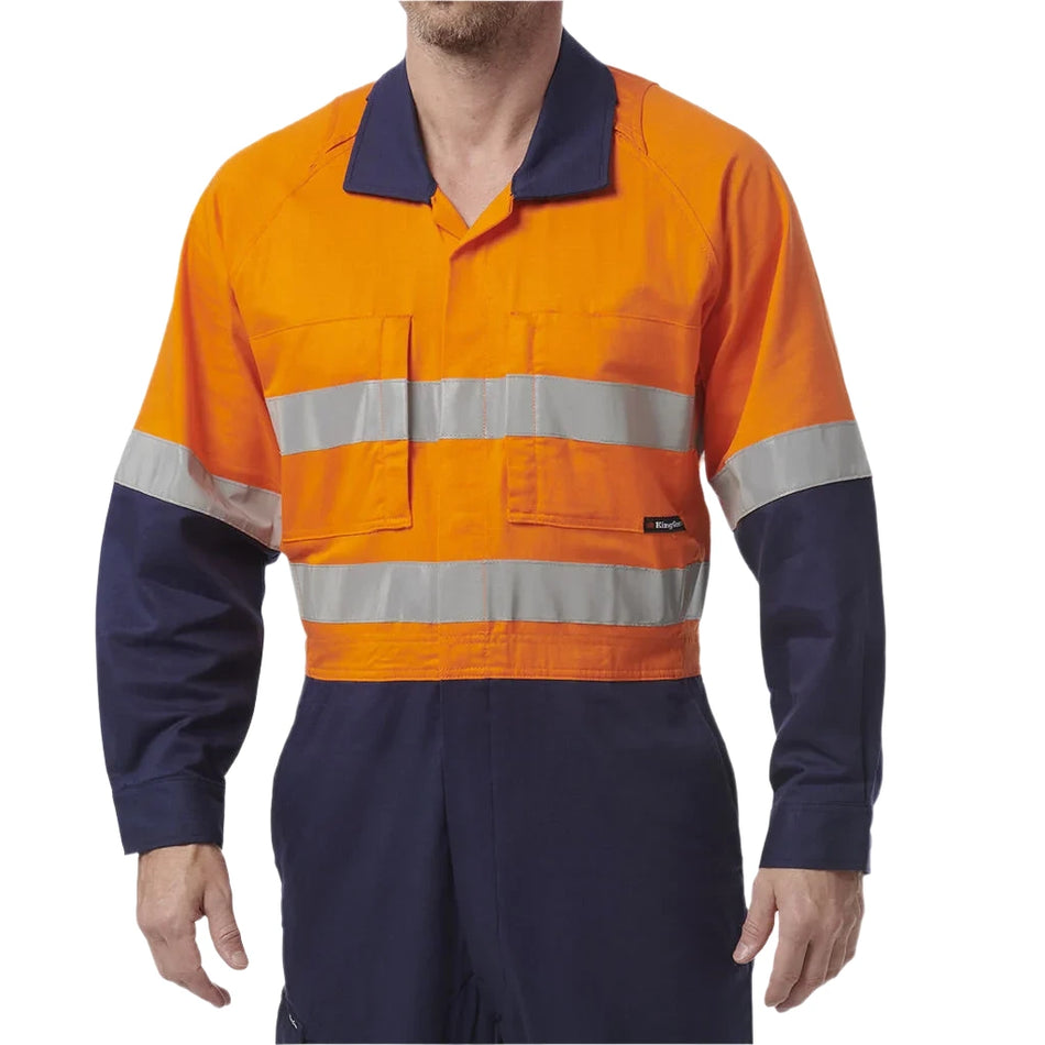 KingGee Workcool 2 Hi-Vis Reflective Two Tone Work Overalls (K51540) - Ace Workwear