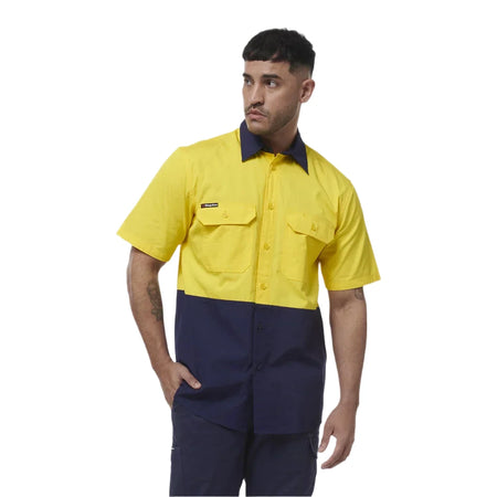 KingGee Workcool Vented Spliced Short Sleeve Shirt (K54008) - Ace Workwear