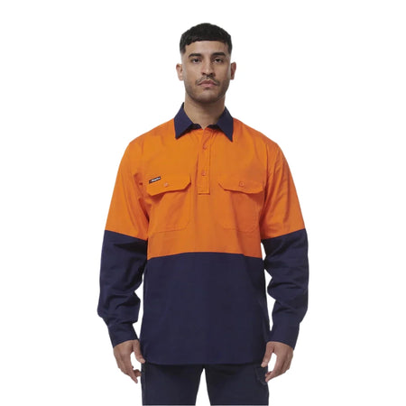 KingGee Workcool Vented Closed Front Spliced Shirt (K54011) - Ace Workwear