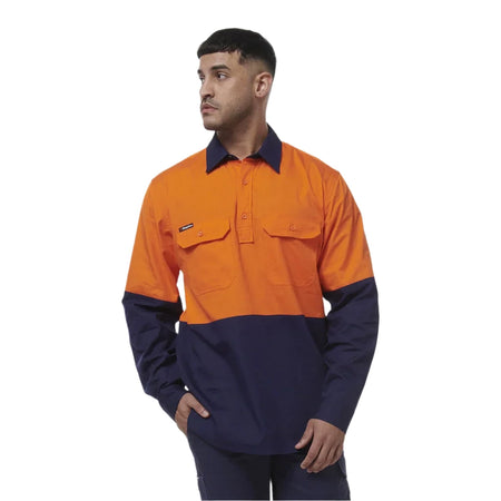 KingGee Workcool Vented Closed Front Spliced Shirt (K54011) - Ace Workwear