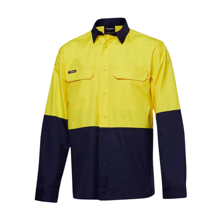 KingGee Workcool Pro Hi-Vis Stretch Long Sleeve Work Shirt (K54027) - Ace Workwear