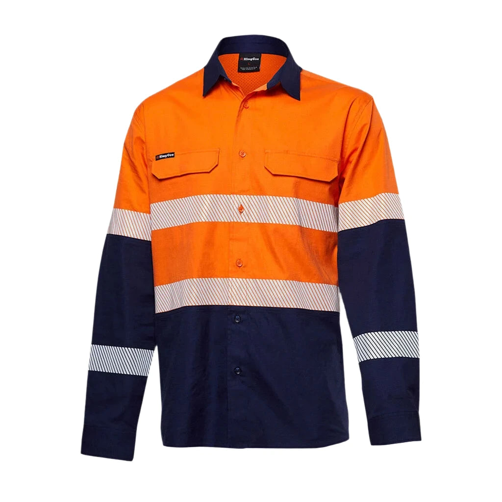 KingGee Workcool Pro Hi-Vis Two Tone Stretch Reflective Work Shirt (K54028) - Ace Workwear