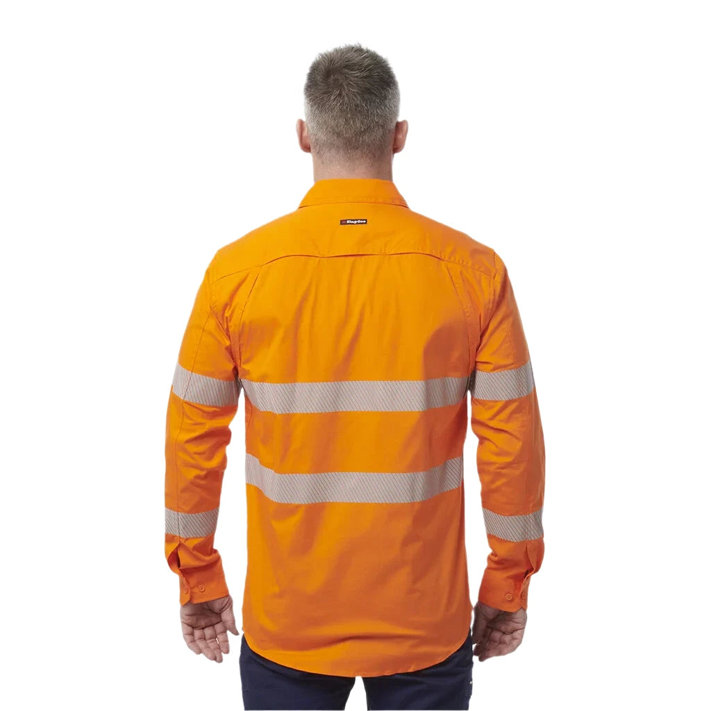 KingGee Workcool Pro Hi-Vis Stretch Reflective Work Shirt (K54031) - Ace Workwear