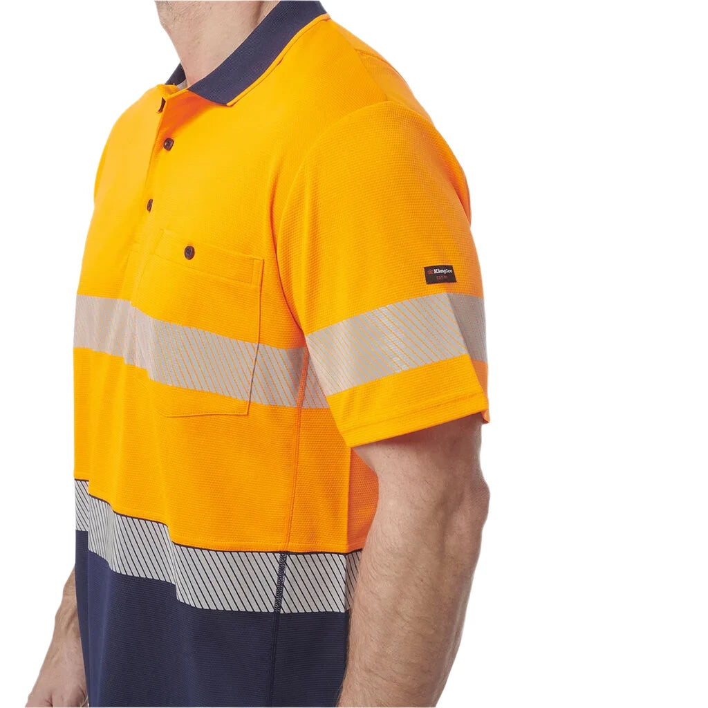 KingGee Workcool Hyperfreeze Hi-Vis Reflective Short Sleeve Polo (K54215) - Ace Workwear