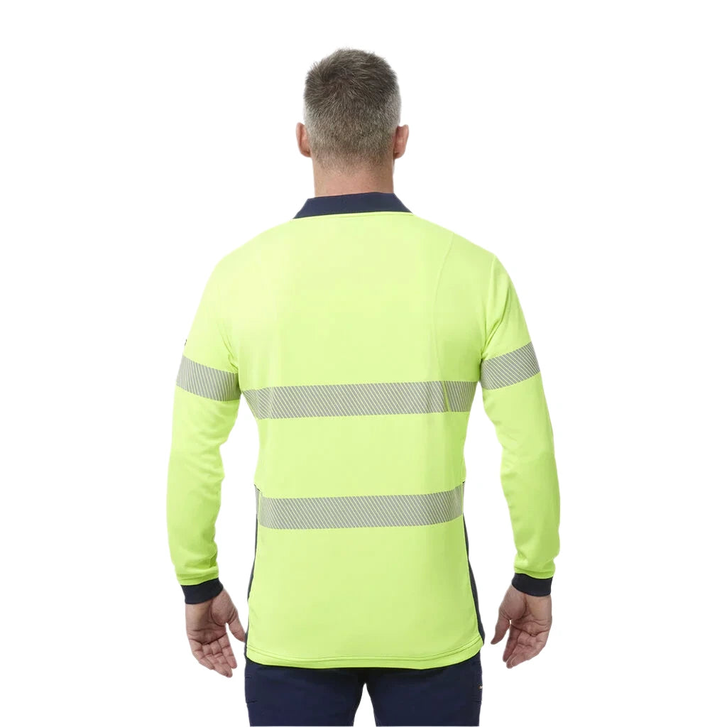 KingGee Workcool Hyperfreeze Hi-Vis Reflective Long Sleeve Polo (K54225) - Ace Workwear