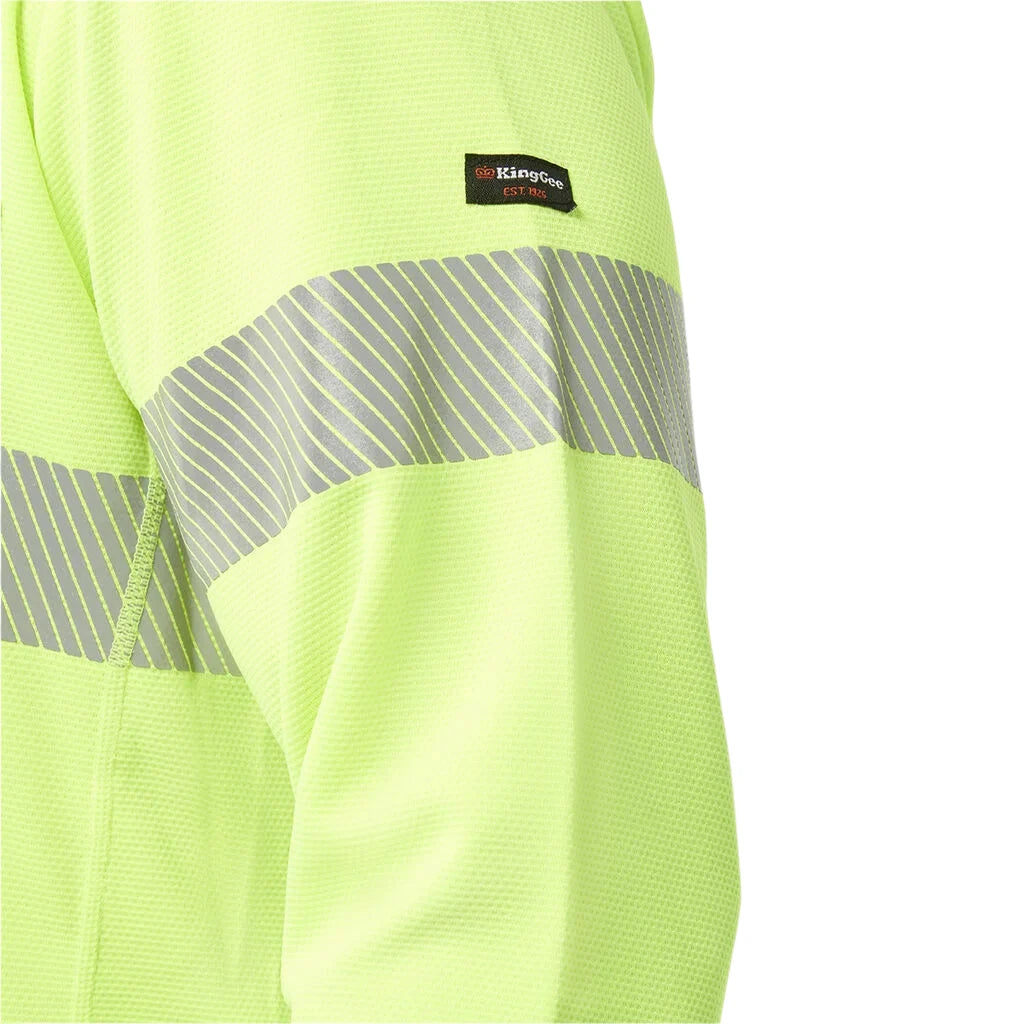 KingGee Workcool Hyperfreeze Hi-Vis Reflective Long Sleeve Polo (K54225) - Ace Workwear