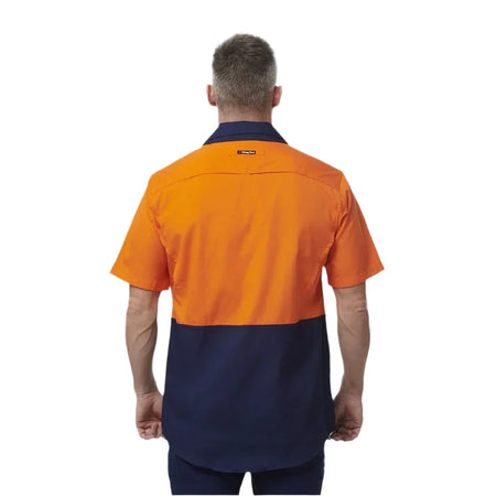 KingGee Workcool 2 Hi-Vis Two Tone Short Sleeve Drill Work Shirt (K54875) - Ace Workwear