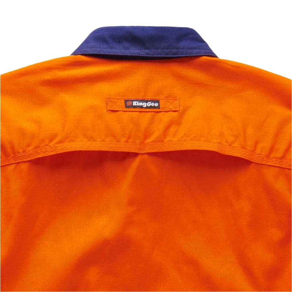 KingGee Workcool 2 Hi-Vis Reflective Two Tone Long Sleeve Work Shirt (K54880) - Ace Workwear