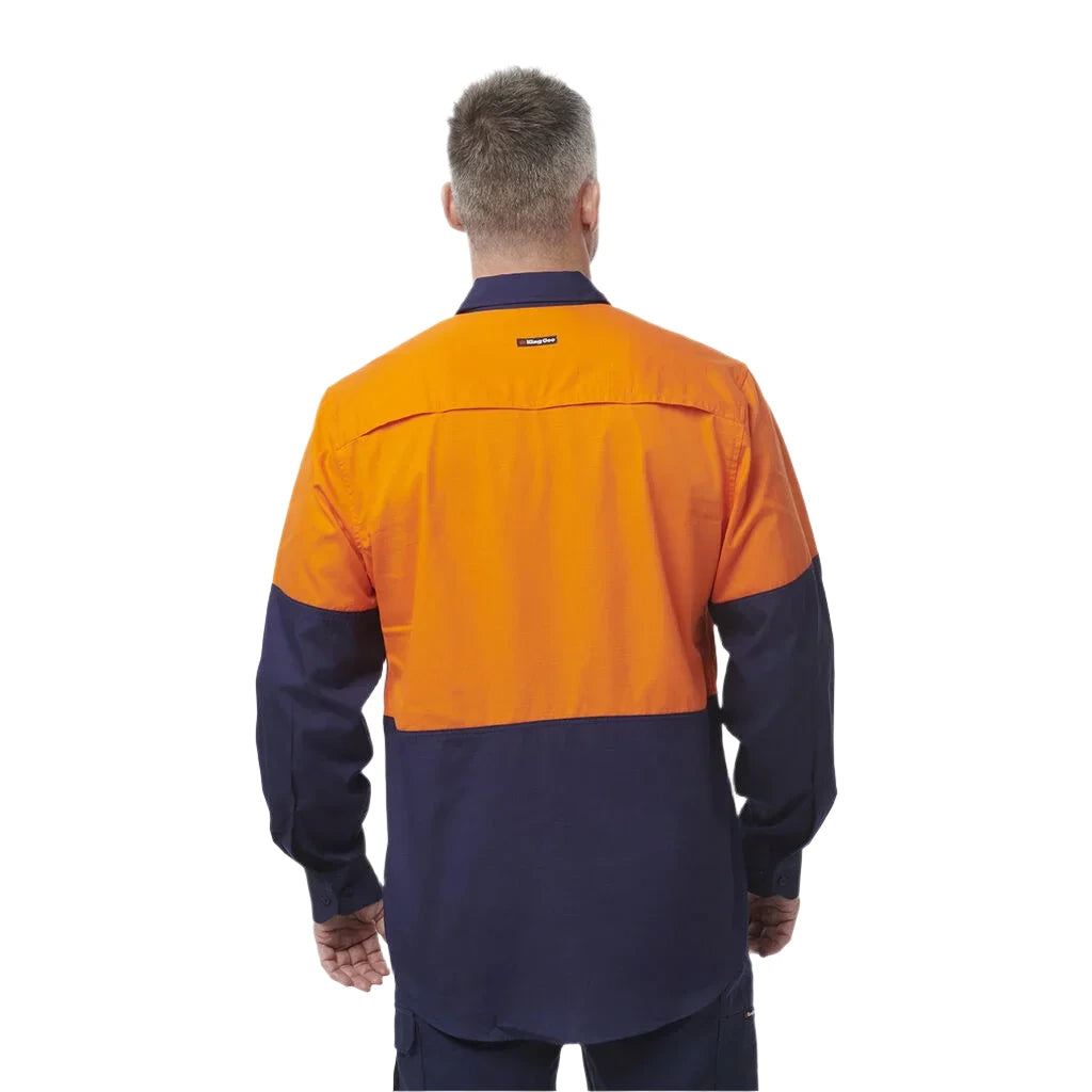 KingGee Workcool Vented Spliced Shirt Long Sleeve (K54912) - Ace Workwear
