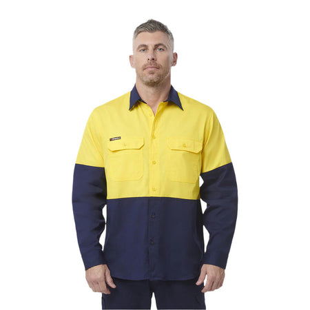 KingGee Workcool Vented Spliced Shirt Long Sleeve (K54912) - Ace Workwear