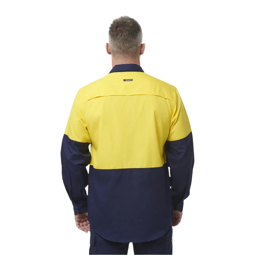 KingGee Workcool Vented Spliced Shirt Long Sleeve (K54912) - Ace Workwear