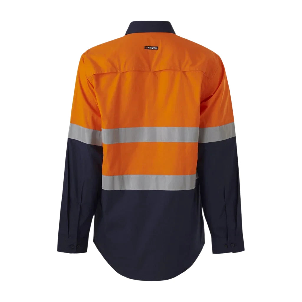 KingGee Workcool Vented Spliced Shirt Taped Long Sleeve (K54913) - Ace Workwear