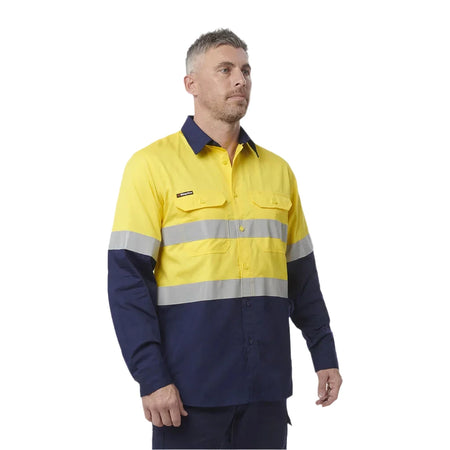 KingGee Workcool Vented Spliced Shirt Taped Long Sleeve (K54913) - Ace Workwear