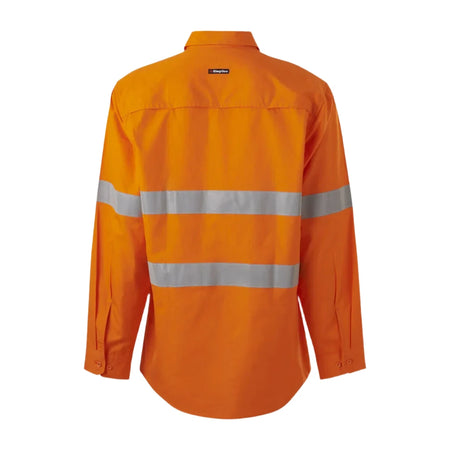 KingGee Workcool Vented Closed Front Shirt Taped Long Sleeve (K54916) - Ace Workwear