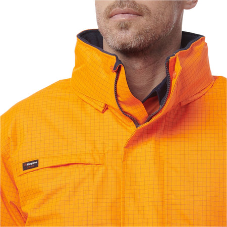 KingGee Hi-Vis Anti Static Waterproof Reflective Work Jacket (K55035) - Ace Workwear