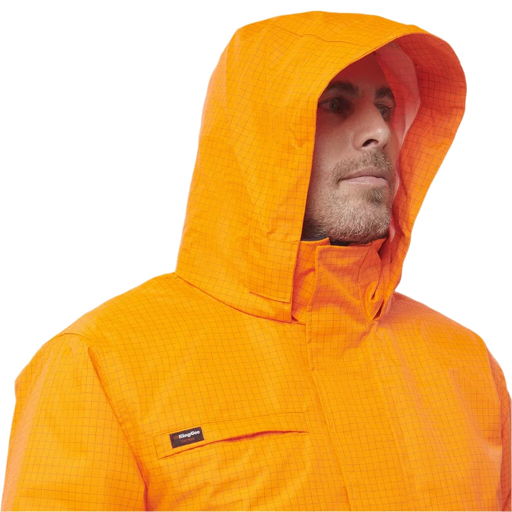 KingGee Hi-Vis Anti Static Waterproof Reflective Work Jacket (K55035) - Ace Workwear