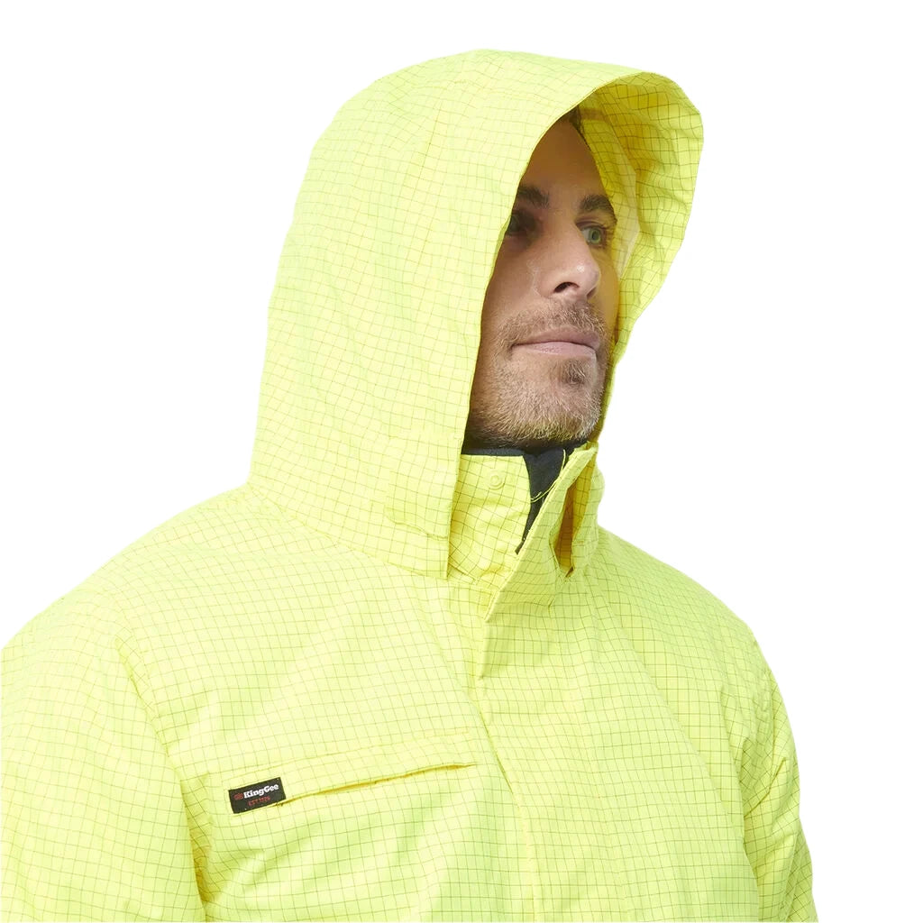 KingGee Hi-Vis Anti Static Waterproof Reflective Work Jacket (K55035) - Ace Workwear
