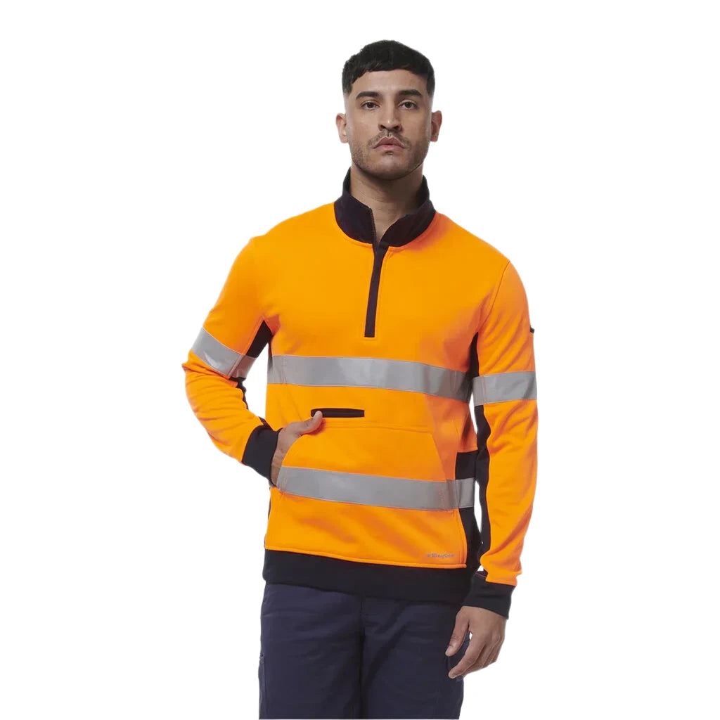 KingGee Originals 3 in 1 Hi-Vis Cotton Drill Reflective Work Jacket (K55040) - Ace Workwear