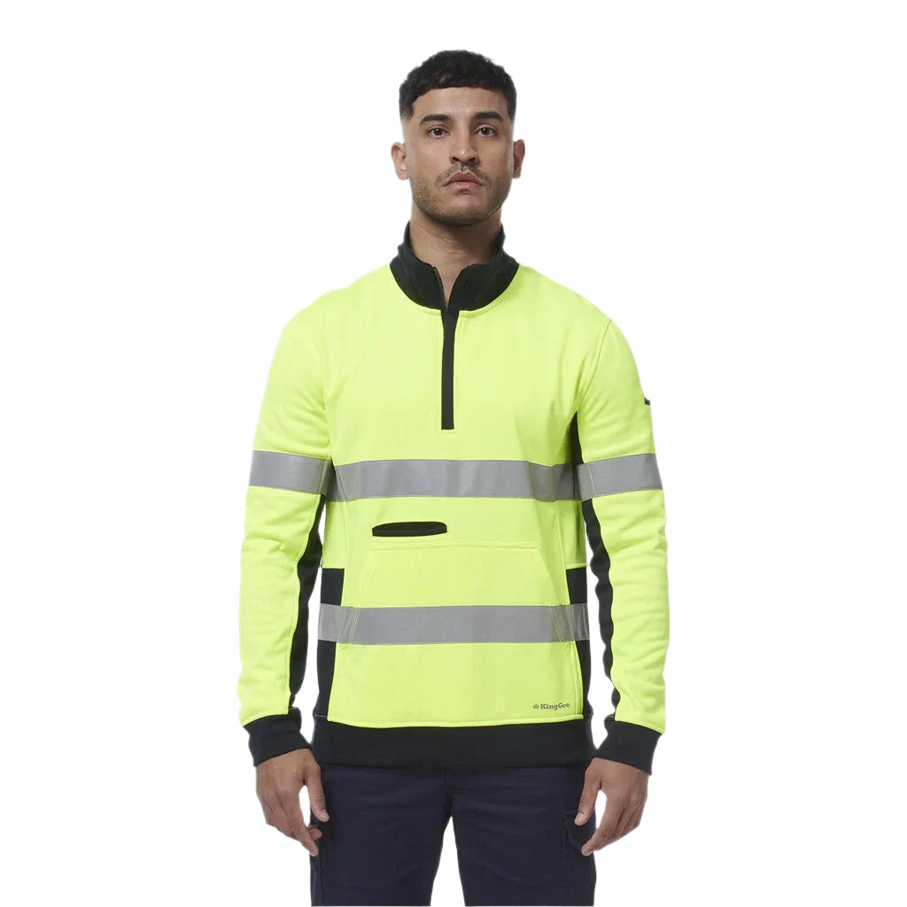 KingGee Originals 3 in 1 Hi-Vis Cotton Drill Reflective Work Jacket (K55040) - Ace Workwear