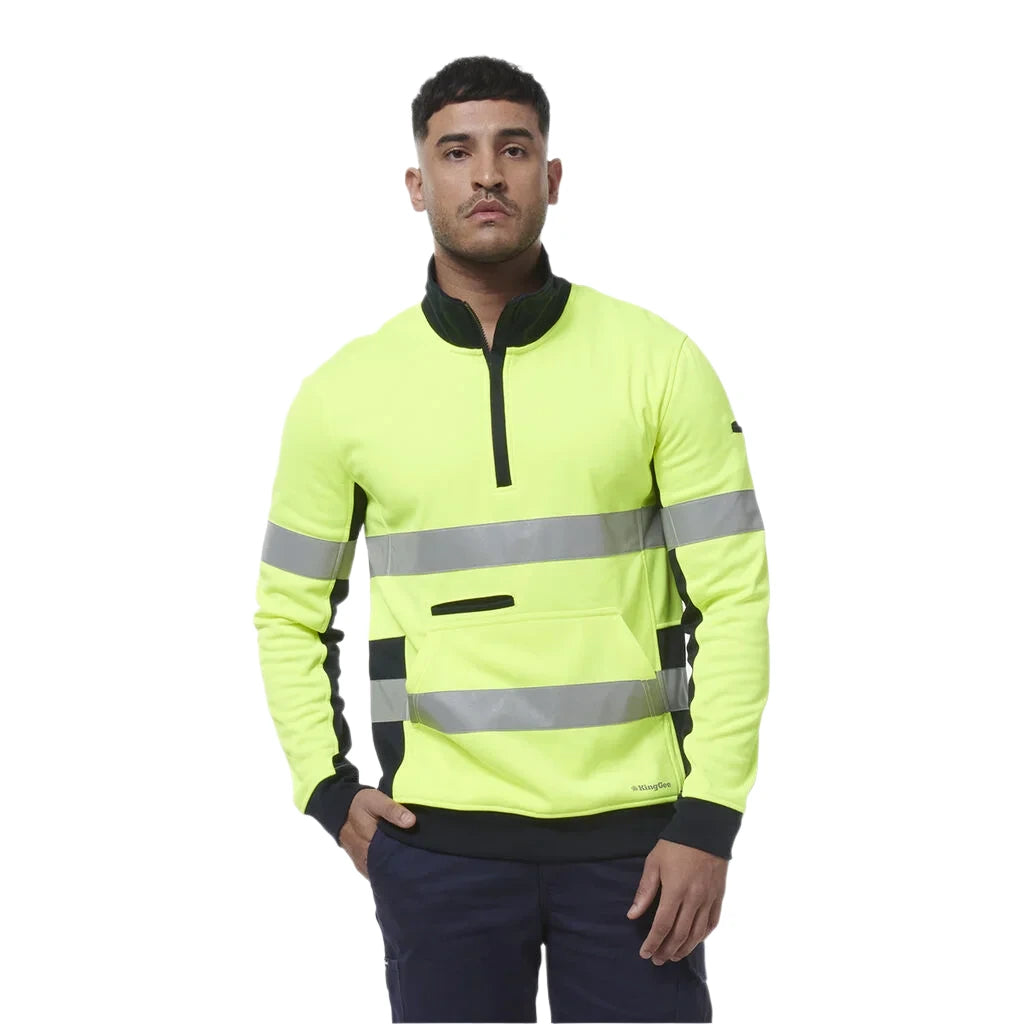 KingGee Originals 3 in 1 Hi-Vis Cotton Drill Reflective Work Jacket (K55040) - Ace Workwear
